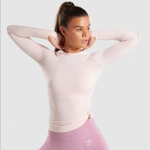 Gymshark Vital Seamless Long Sleeve T-Shirt Cream